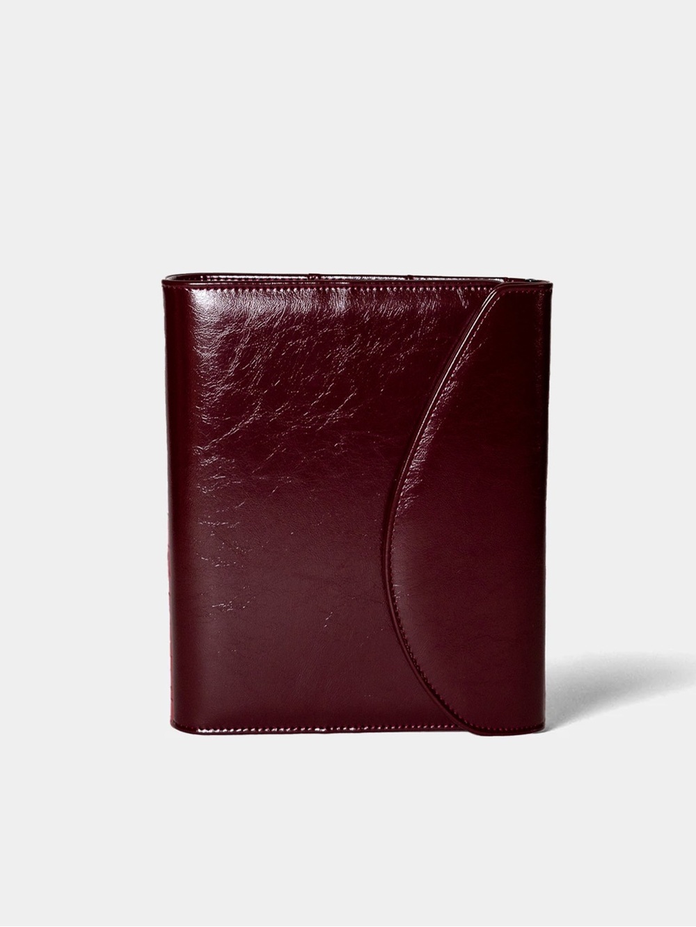 Leather-Look Burgundy Binder Folio - Professional Home Office Organizer